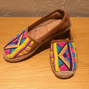 Sam Edelman Beaded and Suede Espadrilles